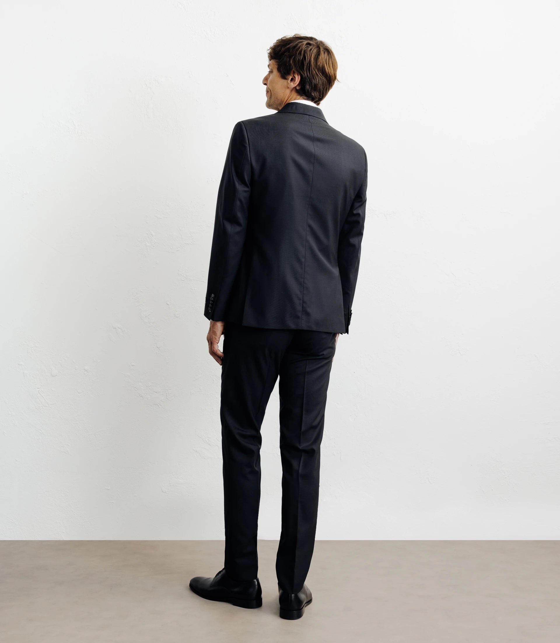 Costume croisé 100% laine noir - IZAC