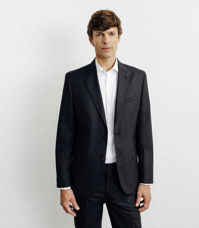 Costume 100% laine noir - IZAC