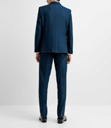 Ceremony suit with blue hem