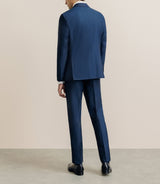 Costume cérémonie avec un col châle bleu