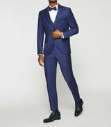 2-button wool suit BLUE