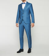 Light blue wool 2 button suit FAVORI