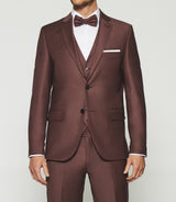 2-button suit in raspberry wool FAVORI