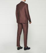 2-button suit in raspberry wool FAVORI