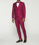 FAVORI 2-button wool suit in fuchsia pink