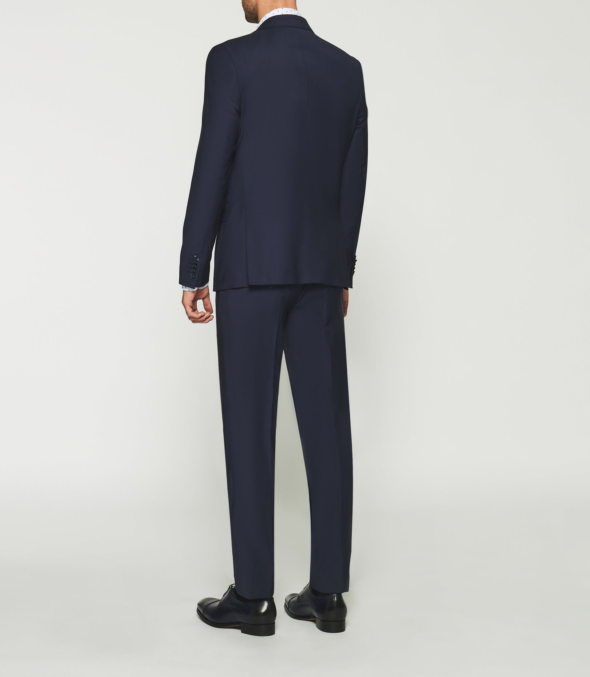 Costume regular 2 boutons en laine bleu marine FLATTEURREG - IZAC