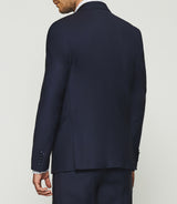 Costume regular 2 boutons en laine bleu marine FLATTEURREG - IZAC