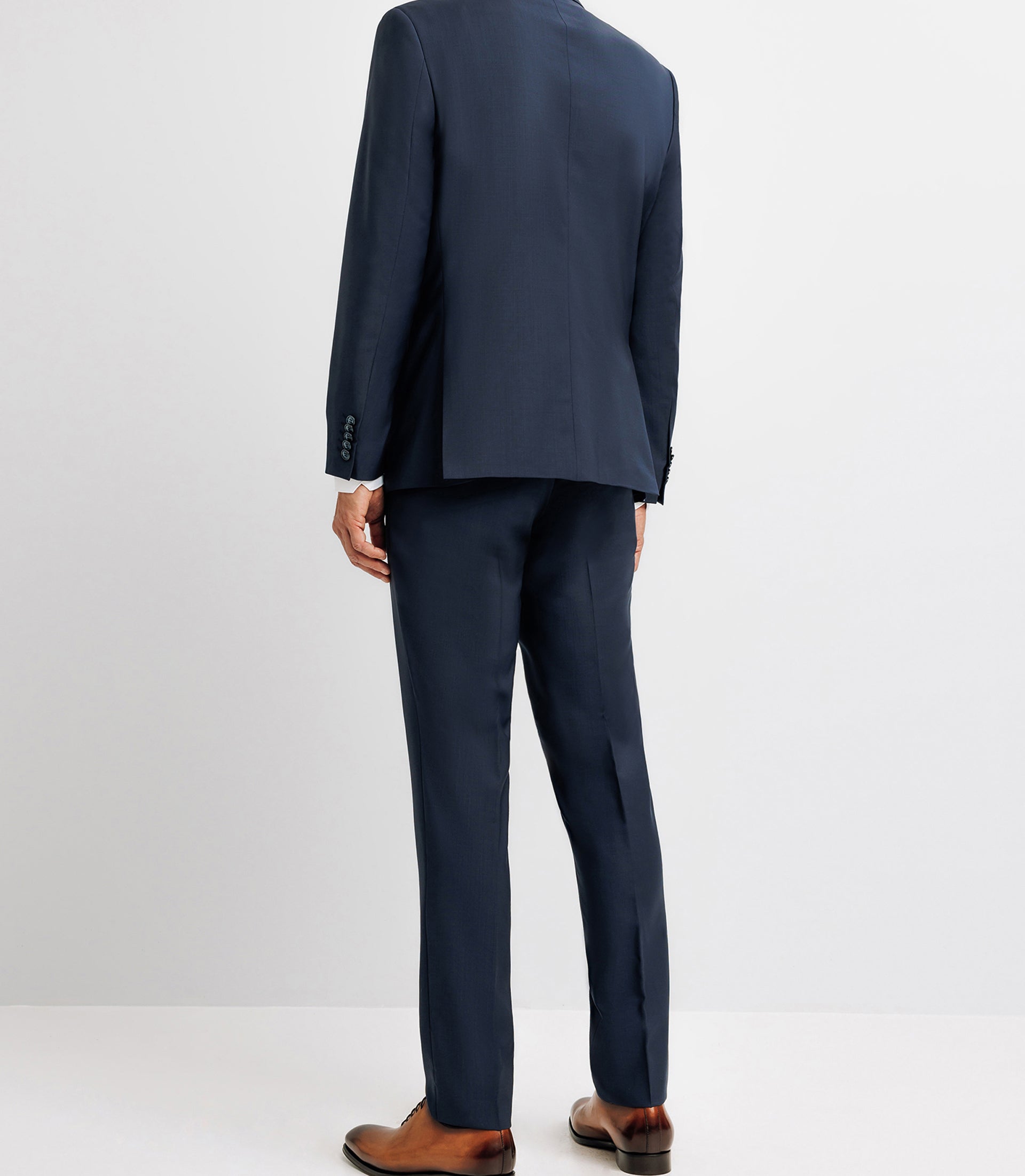 Costume 2 boutons en laine bleu marine - IZAC