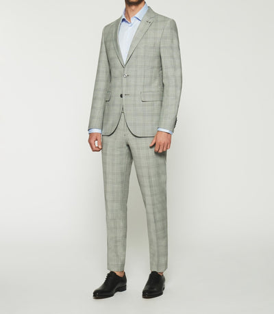 Costume à carreaux fenêtre gris 2 boutons FORIO - IZAC