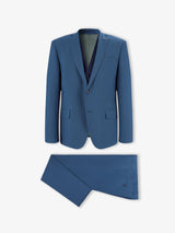 Costume 3 pièces cérémonie bleu - vert - IZAC