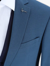 Costume 3 pièces cérémonie bleu - vert - IZAC