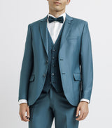 Costume cérémonie 3 pièces bleu vert - IZAC