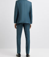 Costume cérémonie 3 pièces bleu vert - IZAC