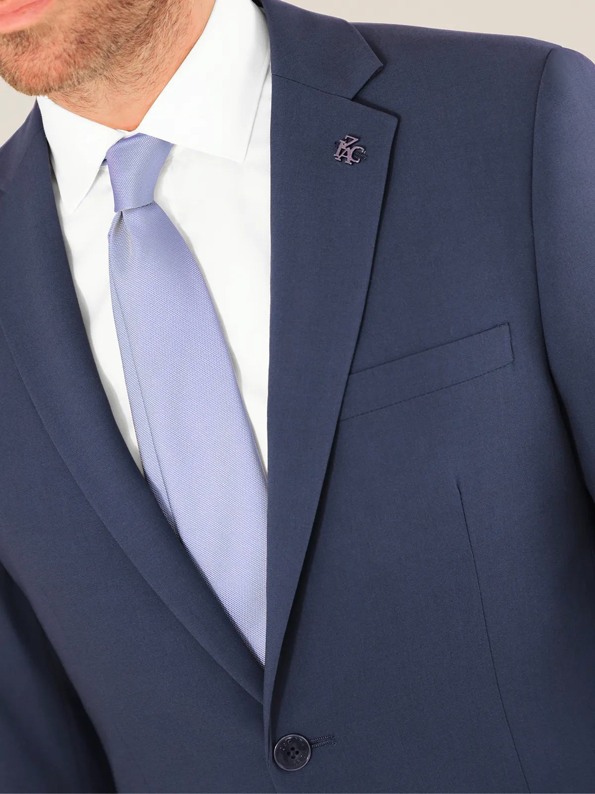 Costume 2 boutons bleu clair - IZAC