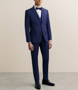 Costume 2 boutons laine majoritaire bleu