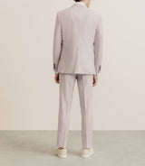 Costume 2 boutons laine majoritaire rose