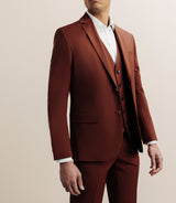 Costume 2 boutons laine majoritaire terracotta