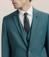 Costume 2 boutons laine majoritaire vert