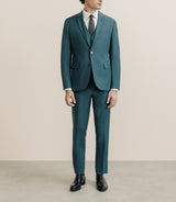 Costume 2 boutons laine majoritaire vert