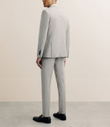 Costume croisé en laine mélangée beige