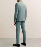 Light khaki double-breasted wool-blend suit d light khaki blue