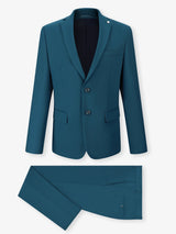 Costume 3 pièces cérémonie bleu vert - IZAC