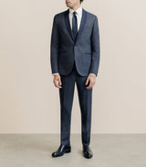 Costume col châle cérémonie bleu denim