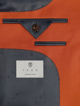 Costume 2 boutons en laine majoritaire terracotta