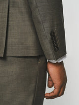 Costume 2 boutons en laine taupe LATIN - IZAC