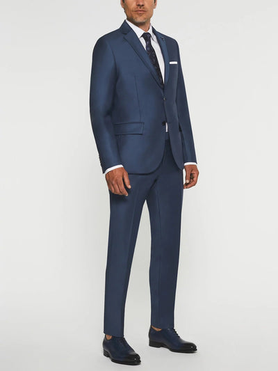 Costume 2 boutons en laine bleu cobalt LIMONE - IZAC