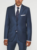 Costume 2 boutons en laine bleu cobalt LIMONE - IZAC