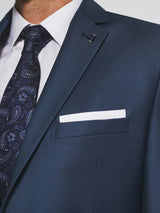 Costume 2 boutons en laine bleu cobalt LIMONE - IZAC