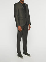 Costume cérémonie 2 boutons laine kaki LIMONE - IZAC