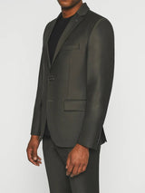 Costume cérémonie 2 boutons laine kaki LIMONE - IZAC