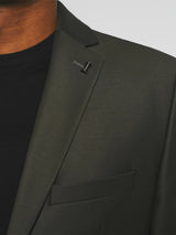 Costume cérémonie 2 boutons laine kaki LIMONE - IZAC