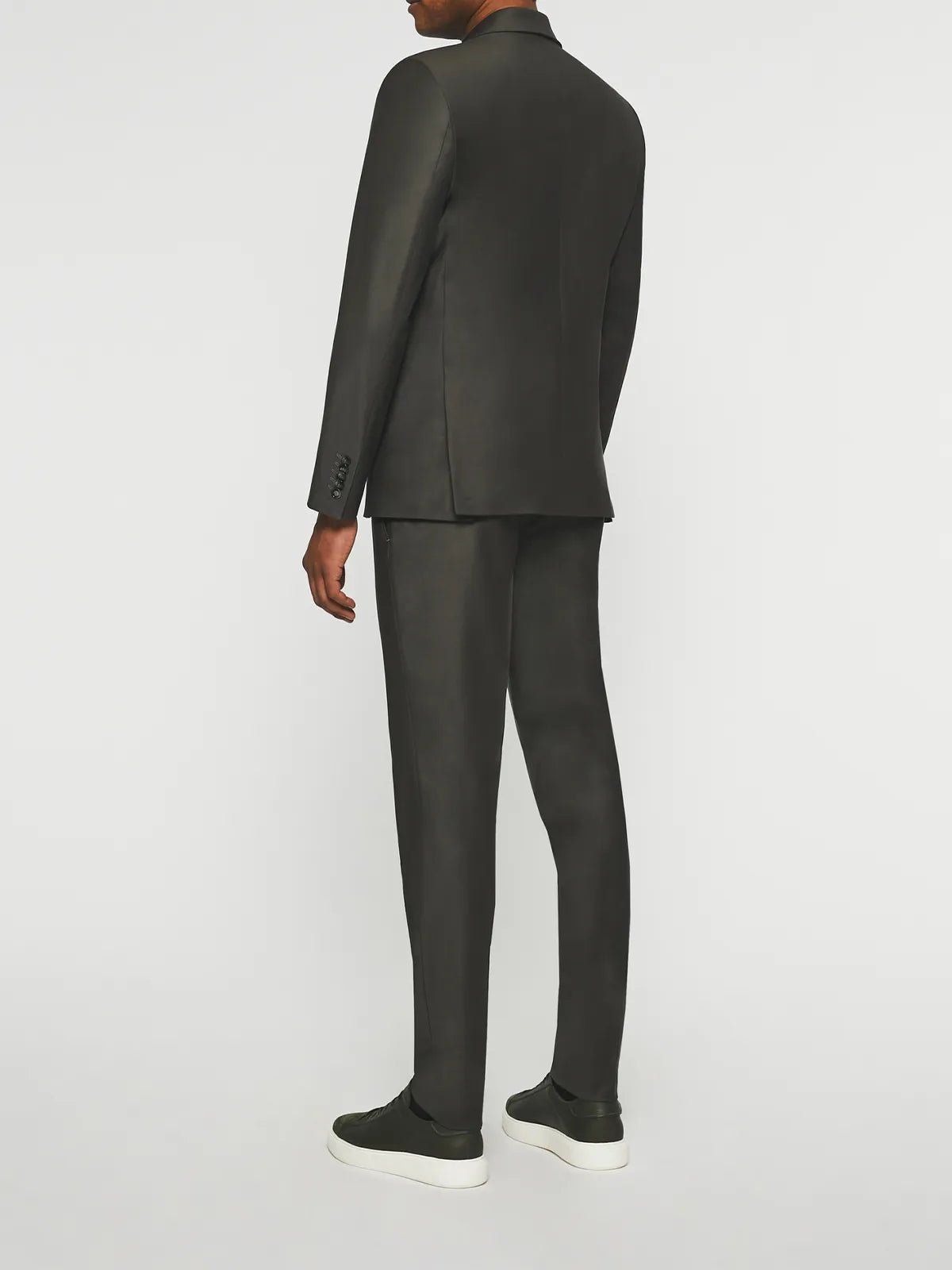 Costume cérémonie 2 boutons laine kaki LIMONE - IZAC