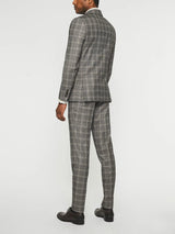 Costume 2 boutons à carreaux gris beige LYS - IZAC