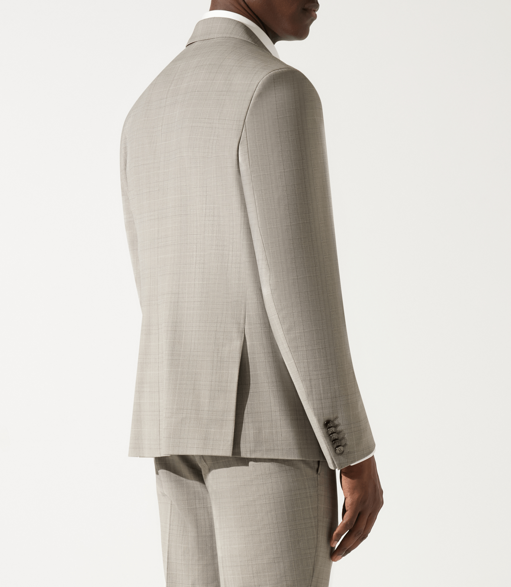 Costume à carreaux esprit Prince de Galles beige LECCE - IZAC