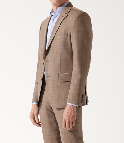 Costume à carreaux esprit Prince de Galles marron - IZAC