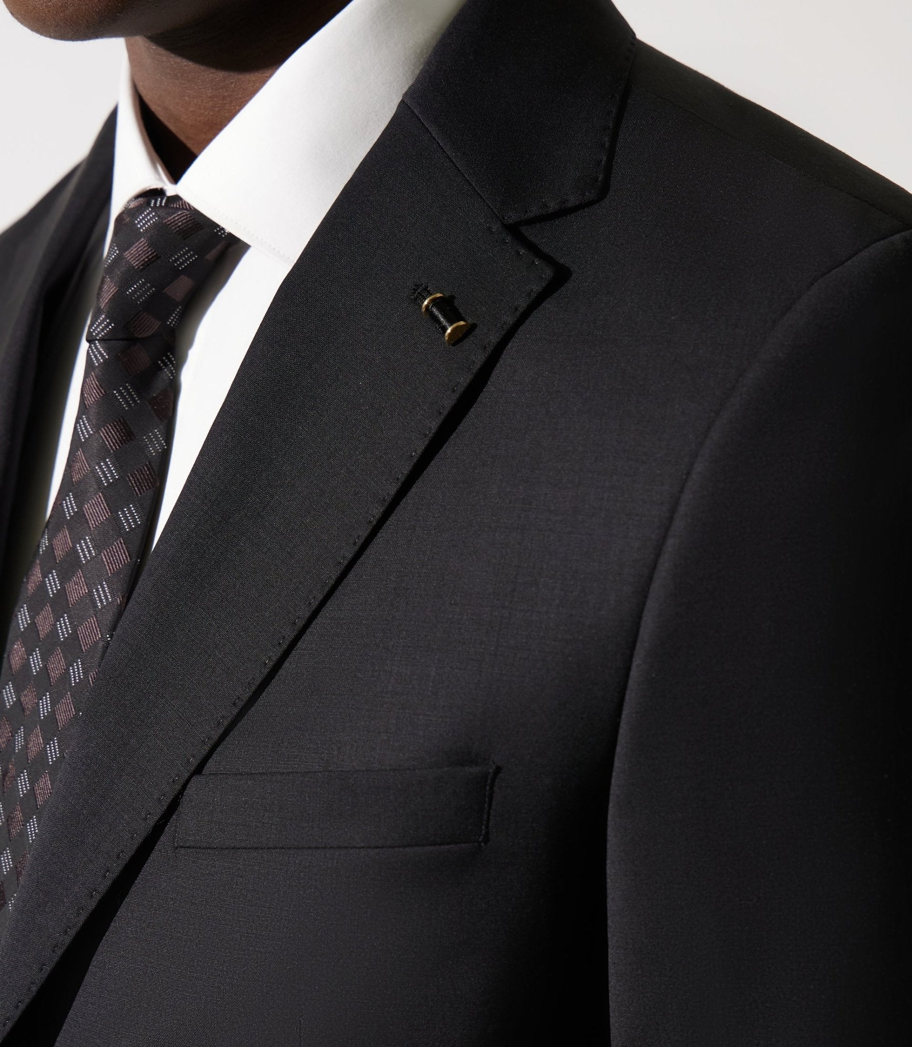 Costume en laine 2 boutons noir - IZAC