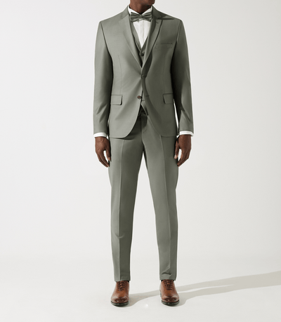 Costume kaki clair 2 boutons - IZAC