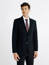 Costume 2 boutons en laine noir - IZAC