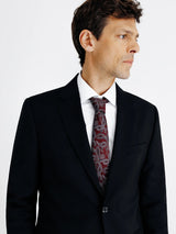 Costume 2 boutons en laine noir - IZAC