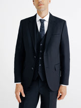 Costume 2 boutons laine bleu marine - IZAC