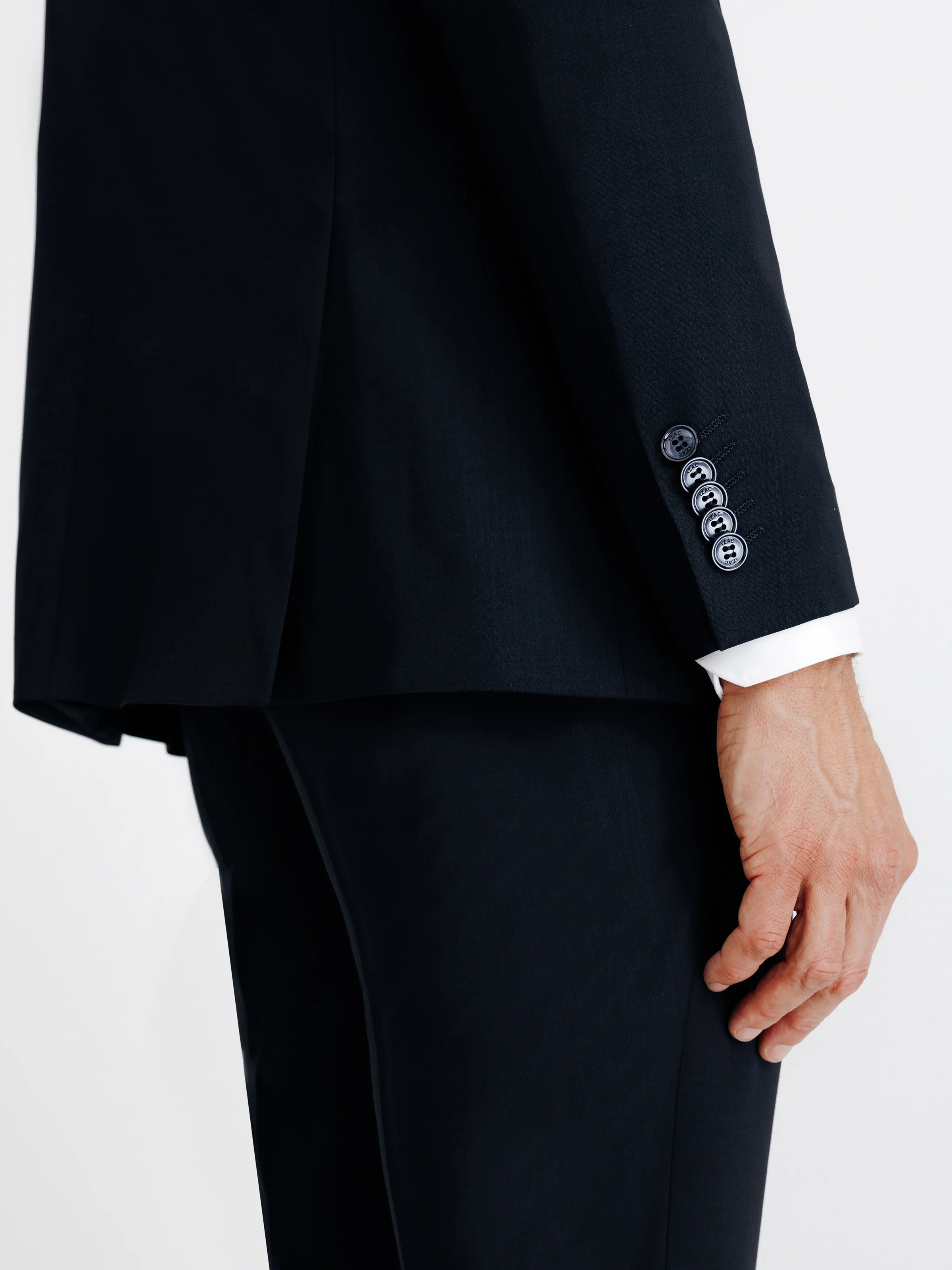 Costume 2 boutons laine bleu marine - IZAC