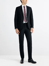 Costume 2 boutons laine bleu noir - IZAC