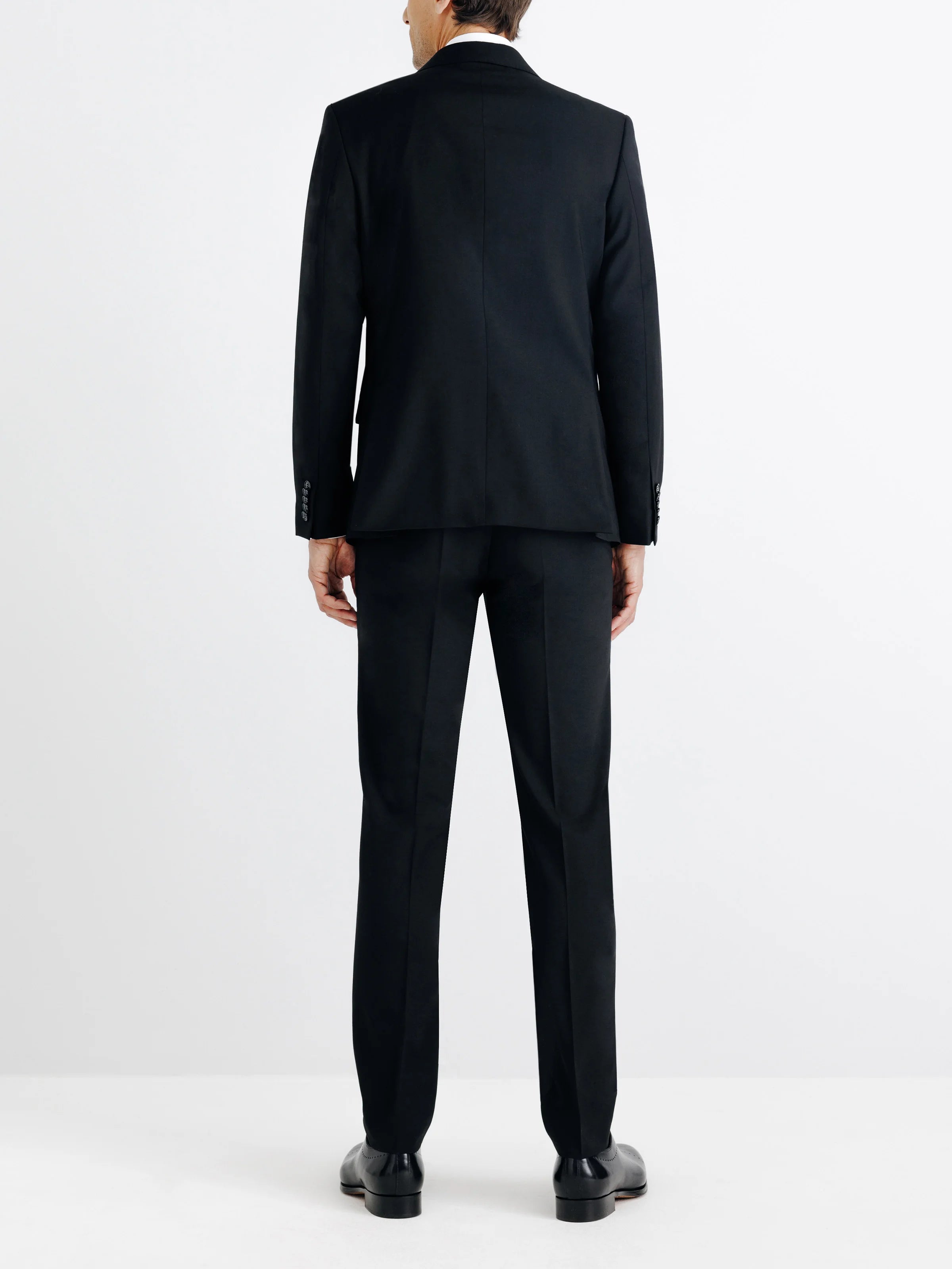 Costume 2 boutons laine bleu noir - IZAC