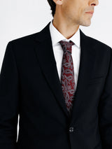 Costume 2 boutons laine bleu noir - IZAC