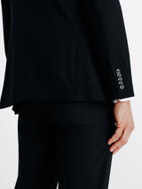 Costume 2 boutons laine bleu noir - IZAC