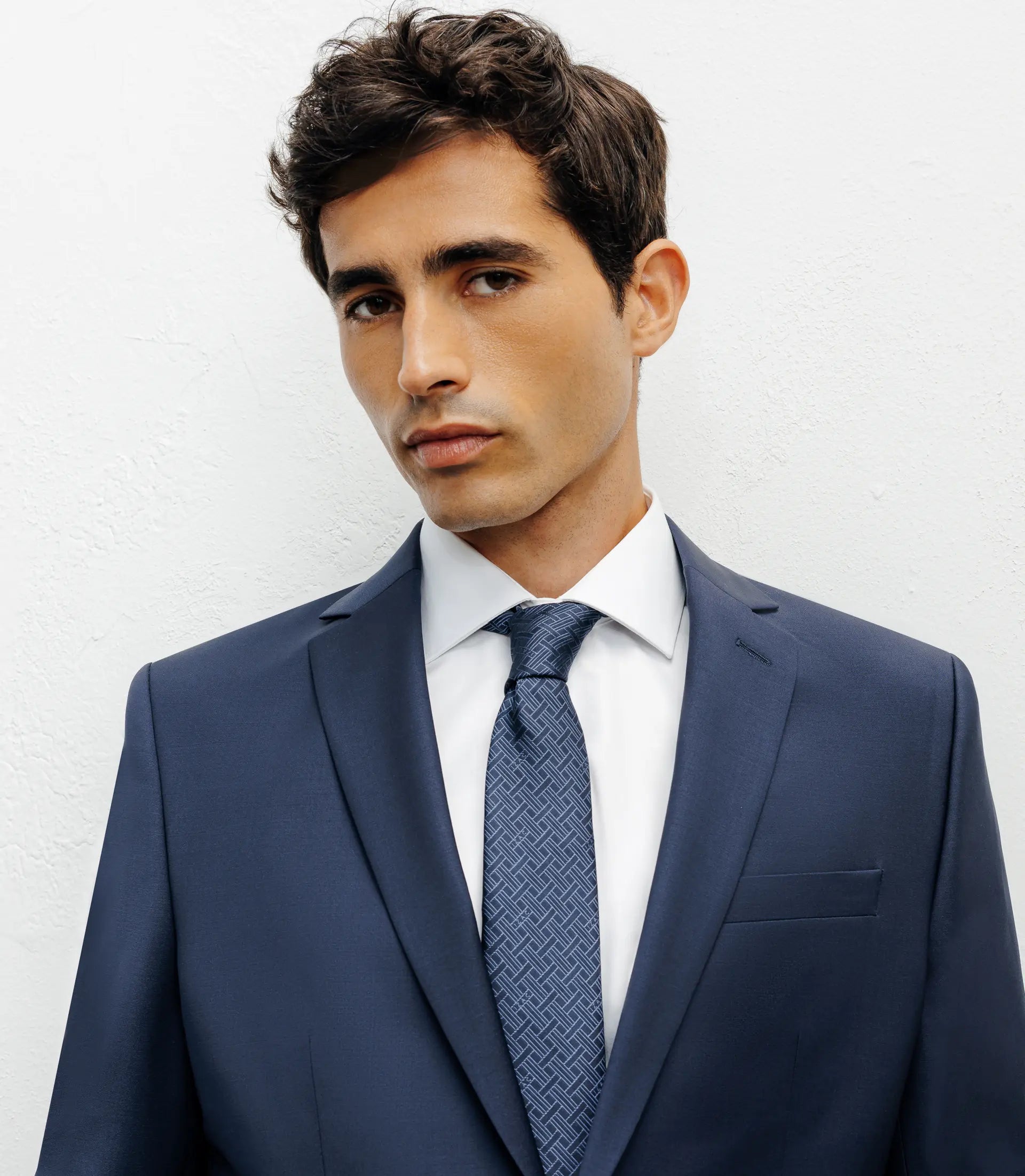 Costume ajusté 2 boutons bleu - IZAC